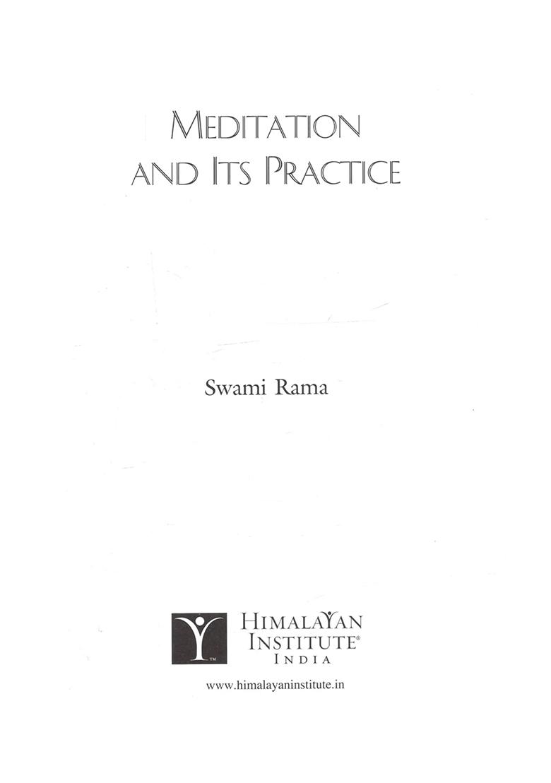 Meditation And Its Practice - Indya