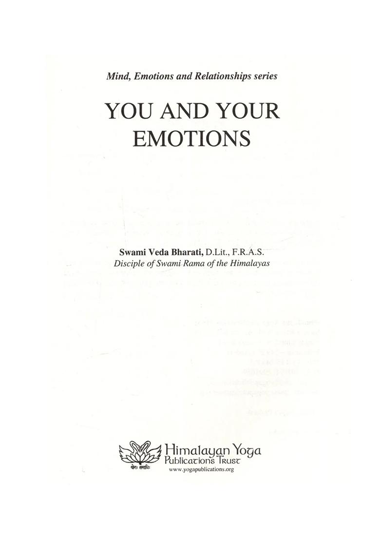 You And Your Emotions: Mind, Emotions & Relationships Series - Indya