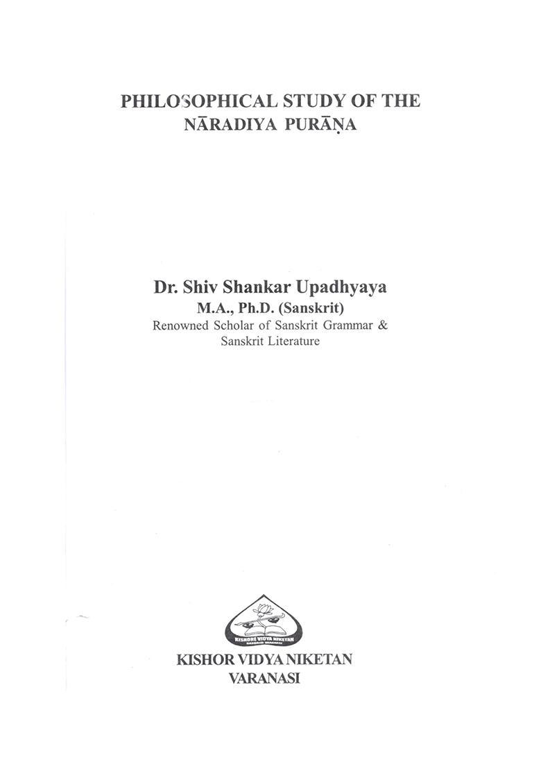 Philosophical Study Of The Naradiya Purana - Indya