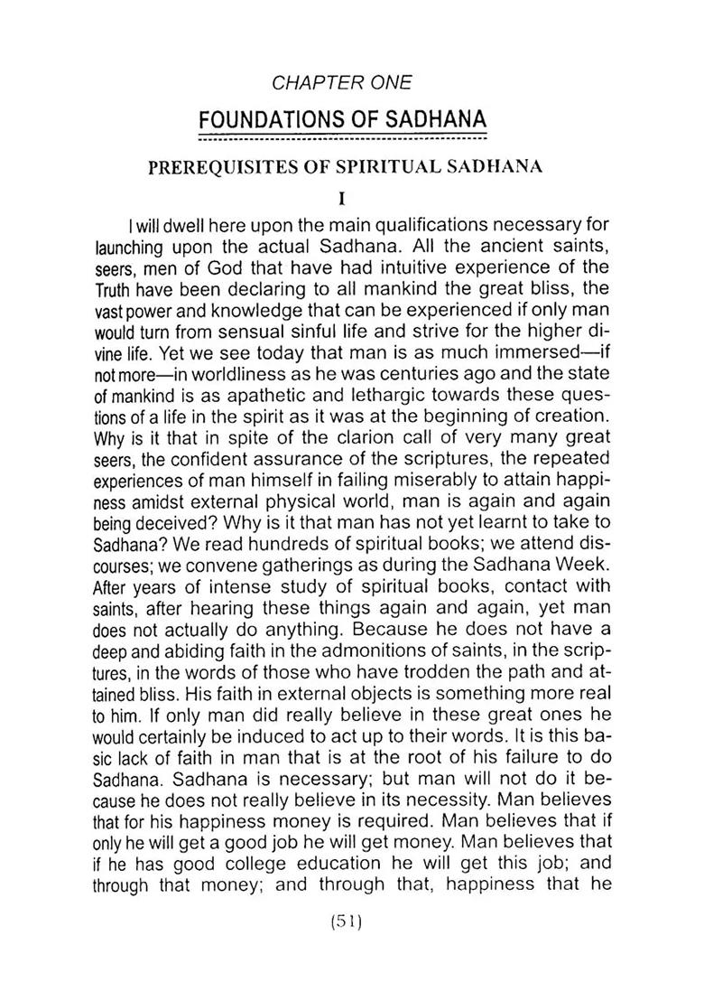 Sadhana [A Text Book Of The Psychology And Practice Of The Techniques To Spiritual Perfection] - Indya