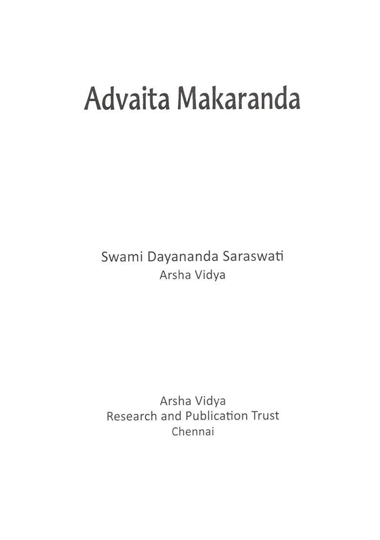 Advaita Makaranda - Indya