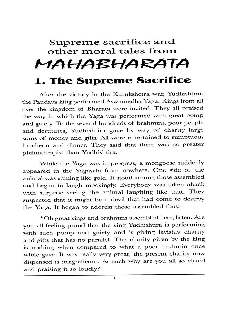 Supreme Sacrifice And Other Moral Tales From Mahabharatha - Indya