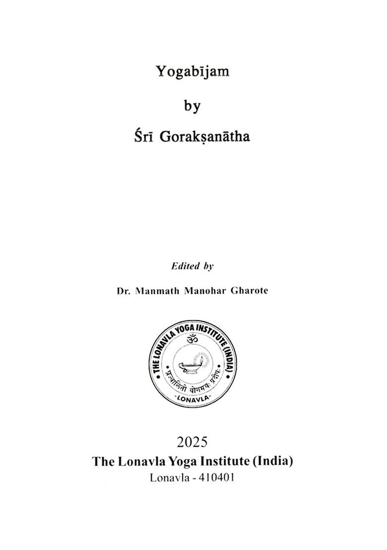 Yogabijam- A Treatise By Sri Goraksanatha - Indya