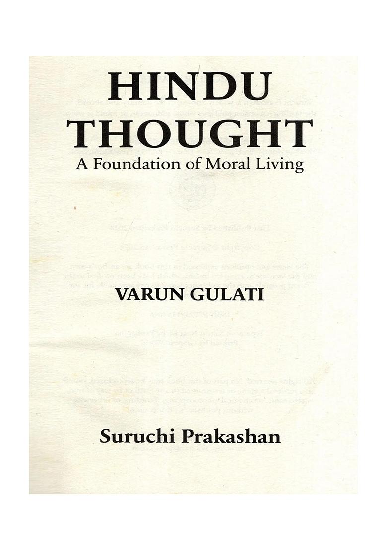 Hindu Thought: A Foundation Of Moral Living - Indya