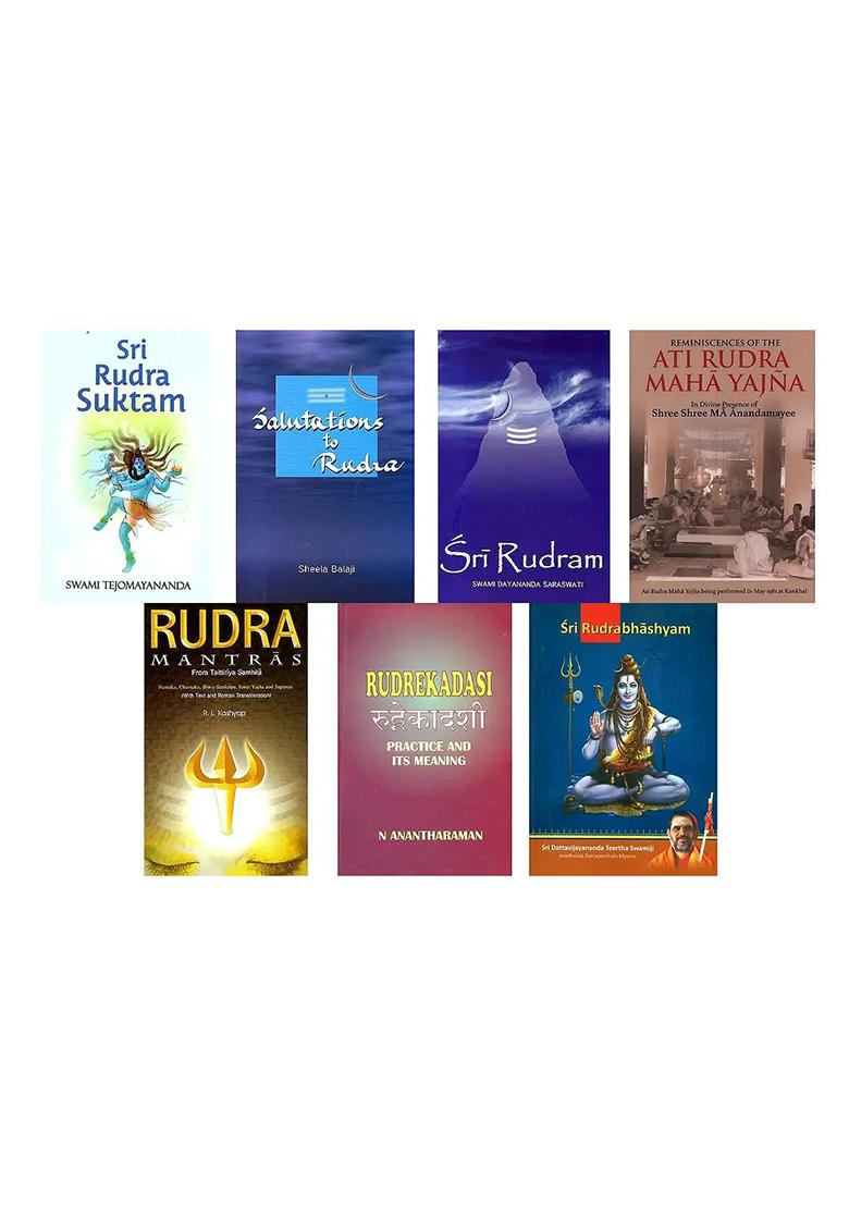 Books On Sri Rudram: The Vedic Worship Of Lord Shiva (Set Of 7 Books) - Indya