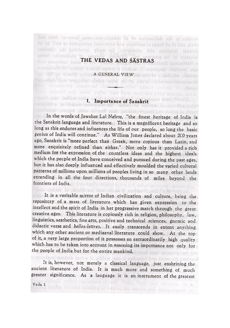 The Vedas And Sastras: A General View - ( An Old And Rare Book - Indya