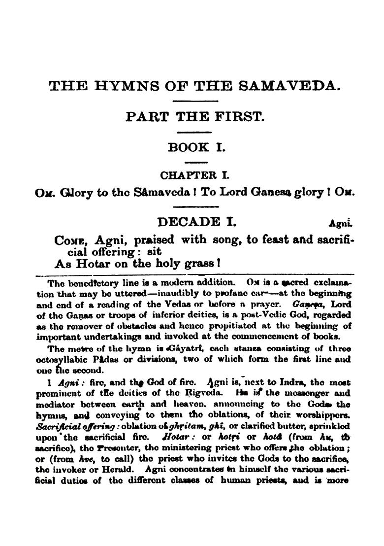The Hymns Of The Samaveda- Translated With A Popular Commentary - Indya