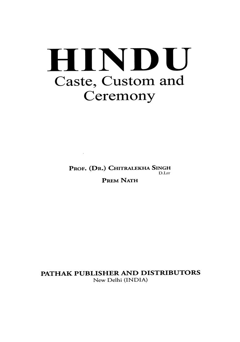 Hindu- Caste, Custom And Ceremony - Indya