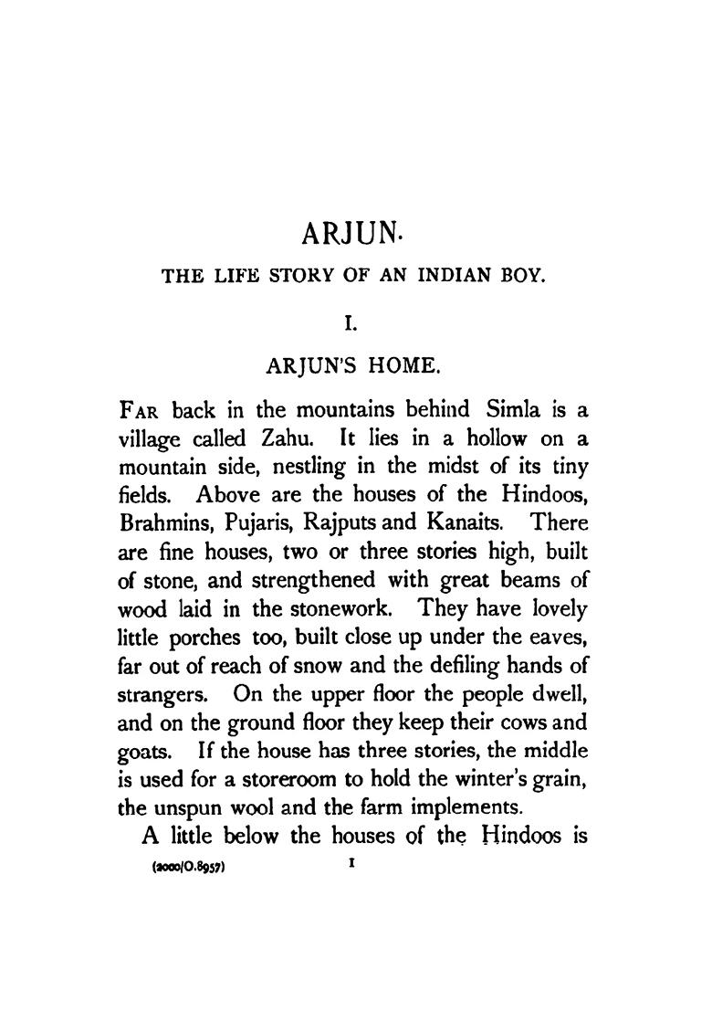 Arjun- The Life Story Of An Indian Boy - Indya