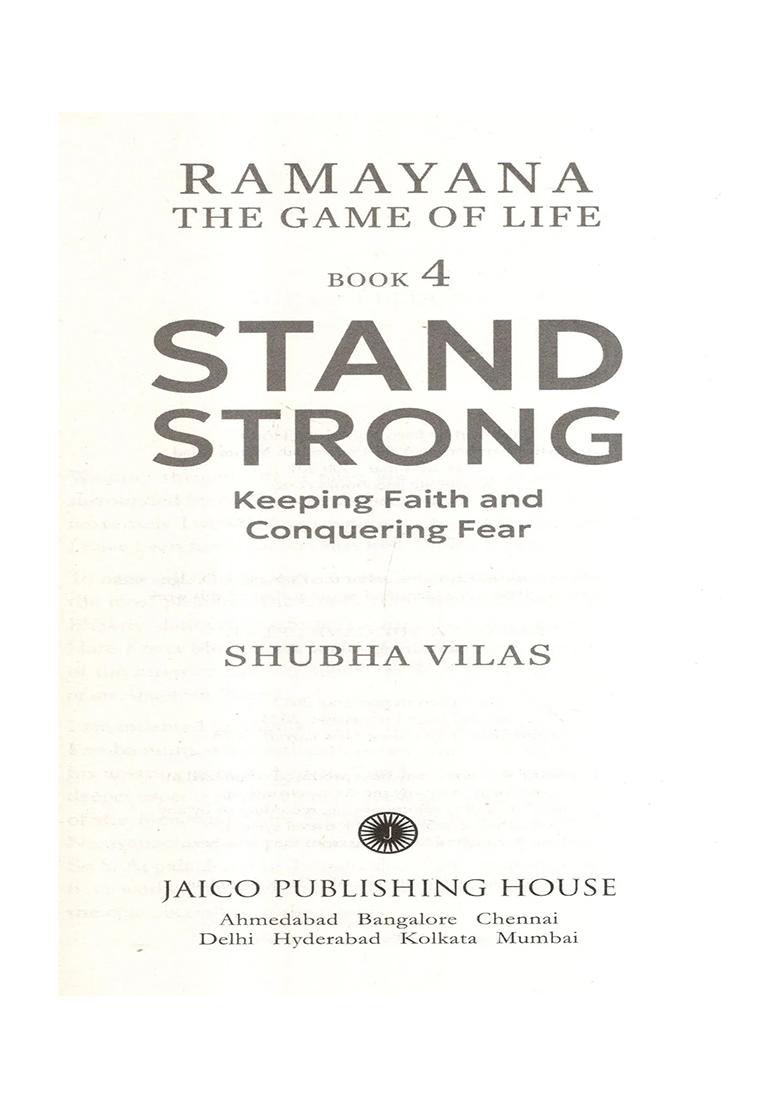 Ramayana The Game Of Life- Stand Strong (Keeping Faith And Conquering Fear) (Book-4) - Indya