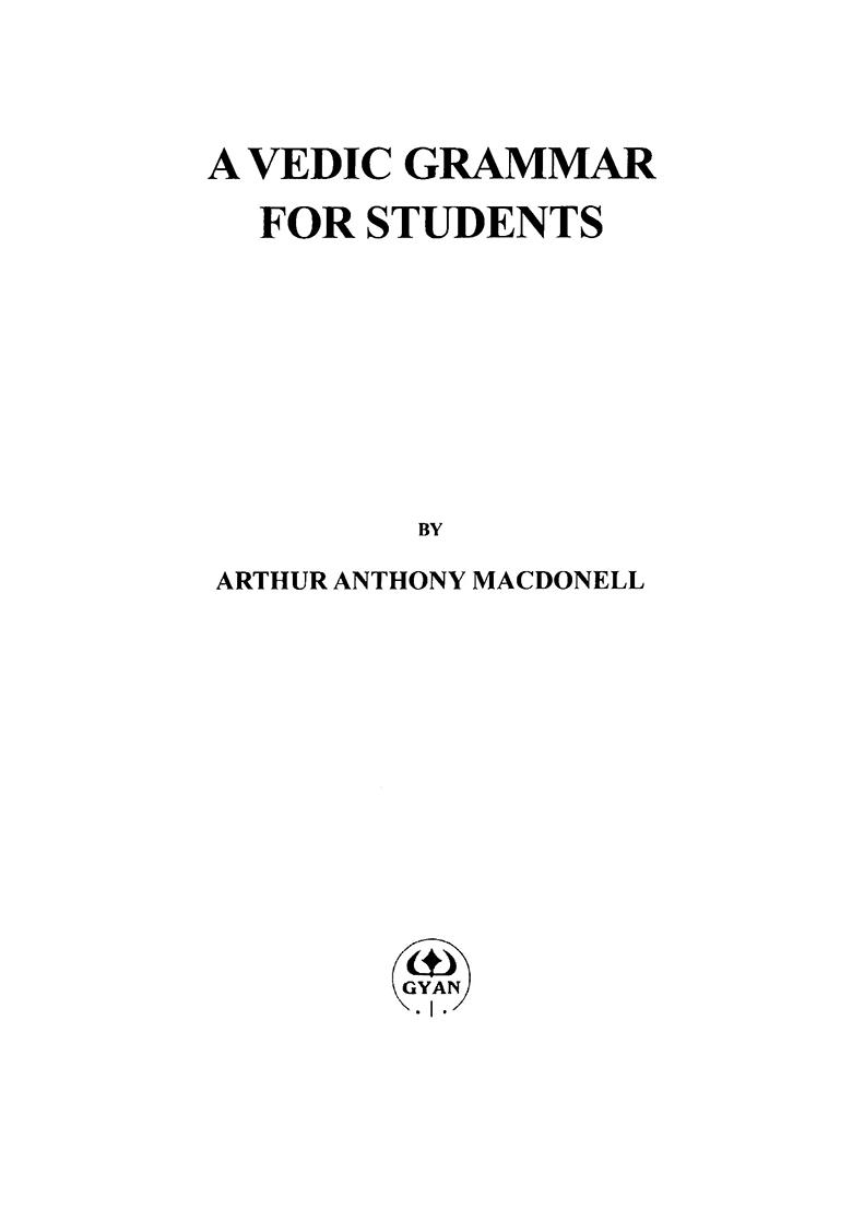 A Vedic Grammar For Students - Indya