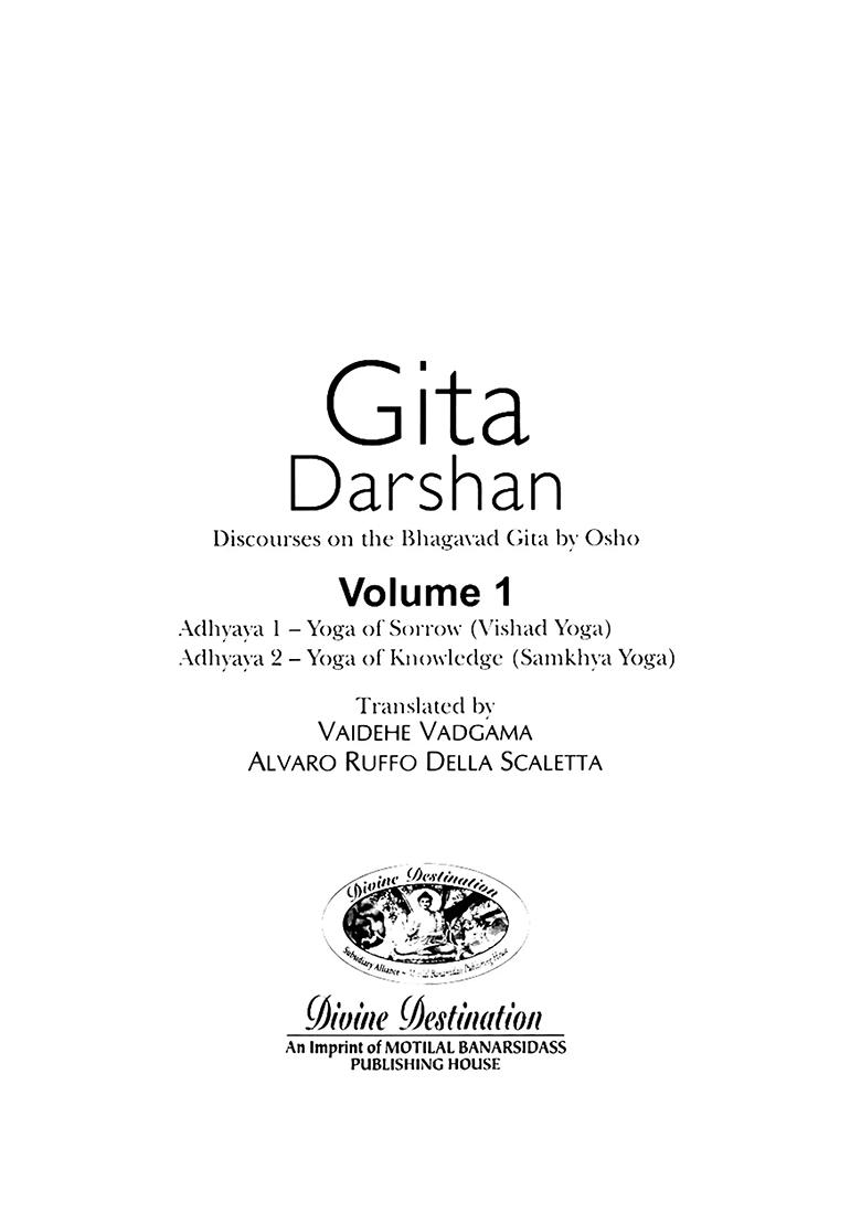 Gita Darshan: Discourses On The Bhagavad Gita By Osho (Set Of 3 Volumes) - Indya