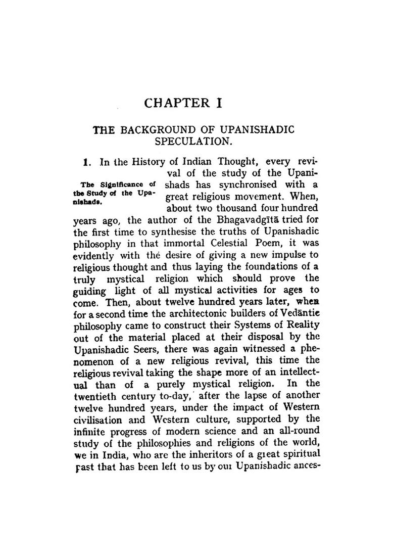 A Constructive Survey Of Upanishadic Philosophy Being A Systematic Introduction To Indian Metaphysics - Indya
