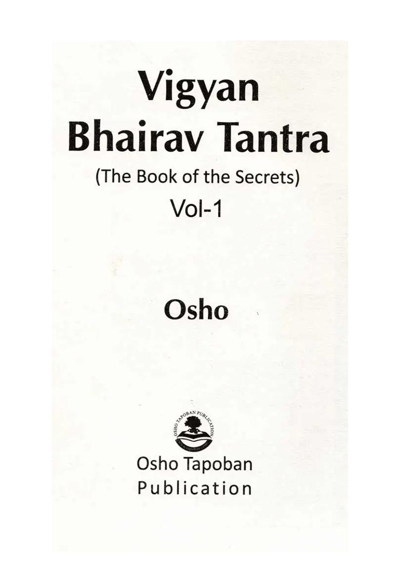 Vigyan Bhairav Tantra (The Book Of The Secrets, Set Of 5 Volumes) - Indya