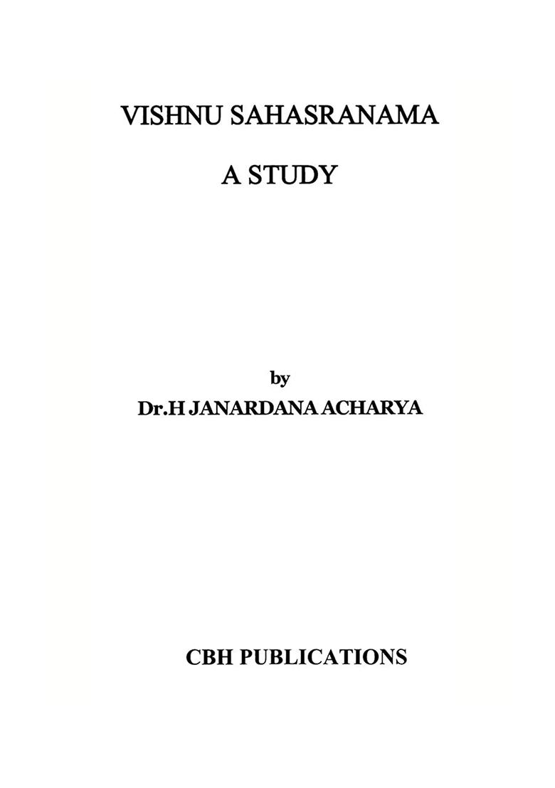 The Vishnu Sahasranama A Study - Indya