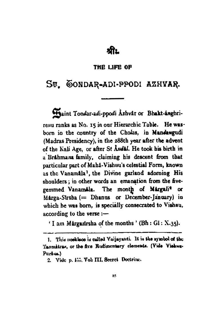 The Holy Lives Of The Azhvars, Or The Dravida Saints - Indya