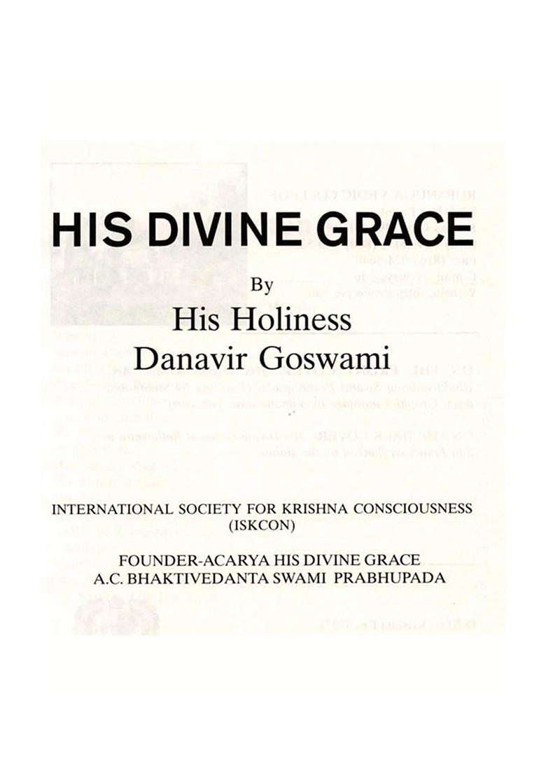 His Divine Grace - Indya