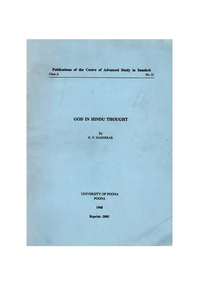 God In Hindu Thought (An Old And Rare Book) - Indya