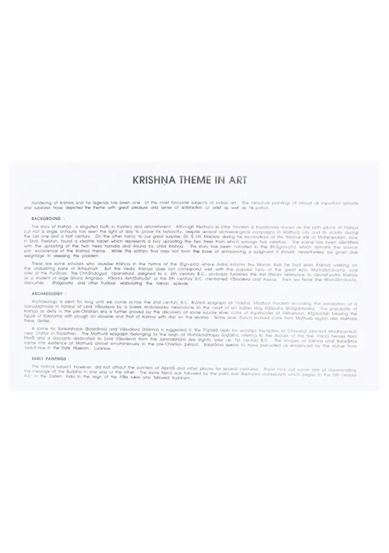 Krishna In Miniatures (Album Of Art Treasures- Series Four) - Indya