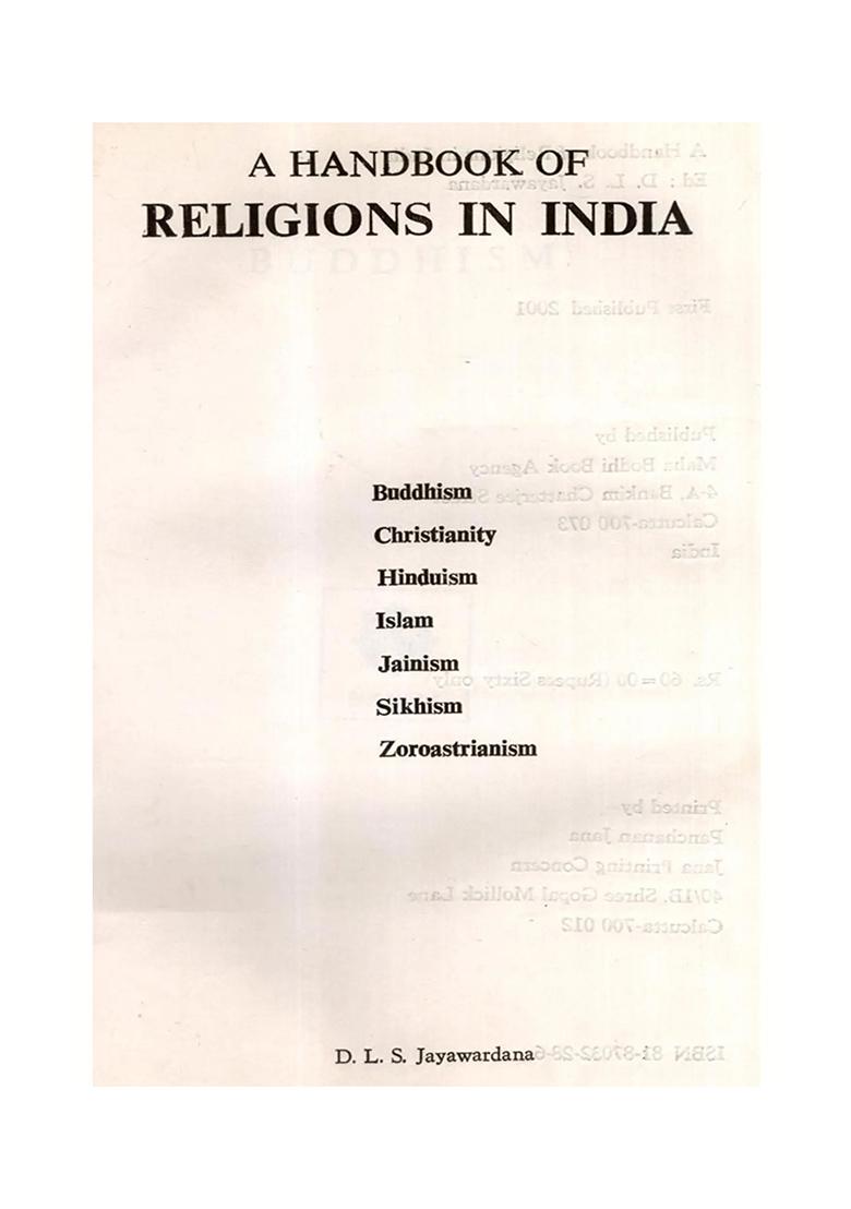 A Handbook Of Religions In India - Indya