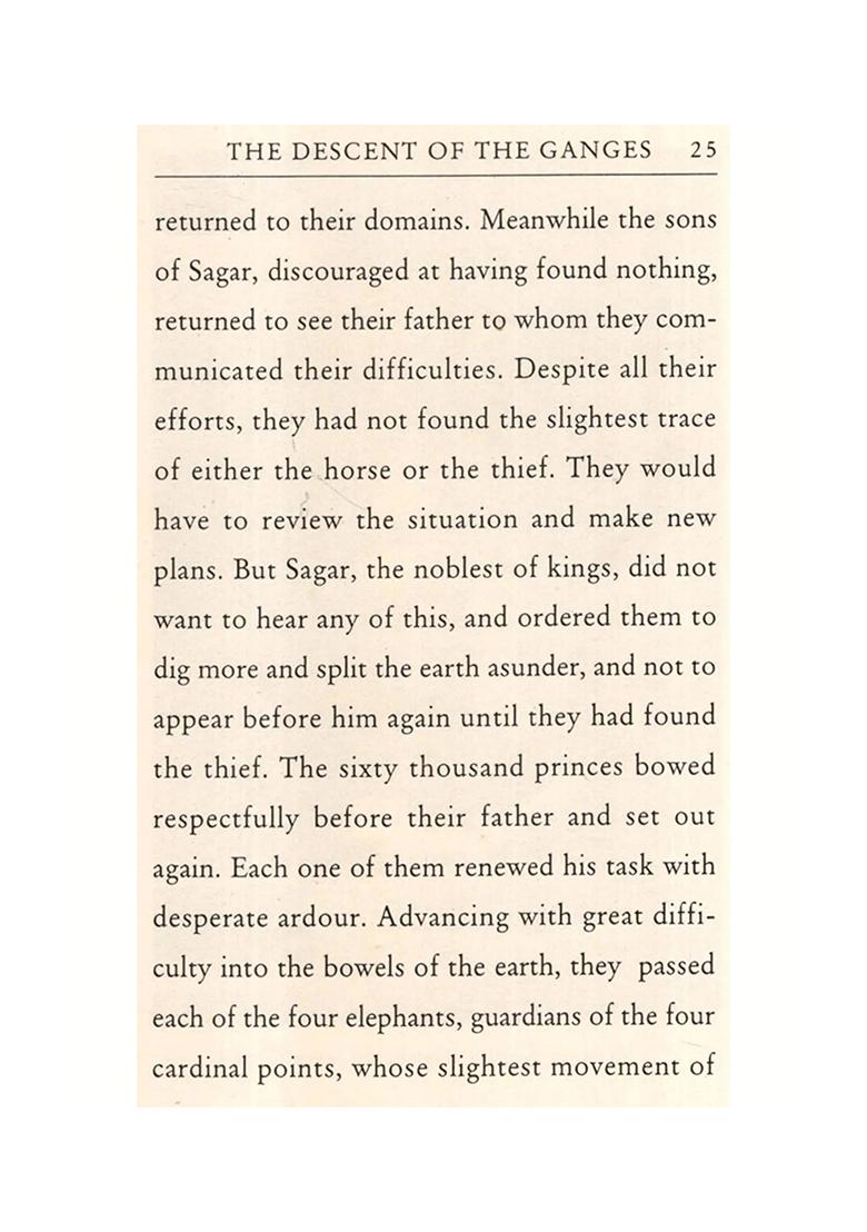 The Legend Of The Descent Of The Ganges- From The Ramayana Of Valmiki - Indya