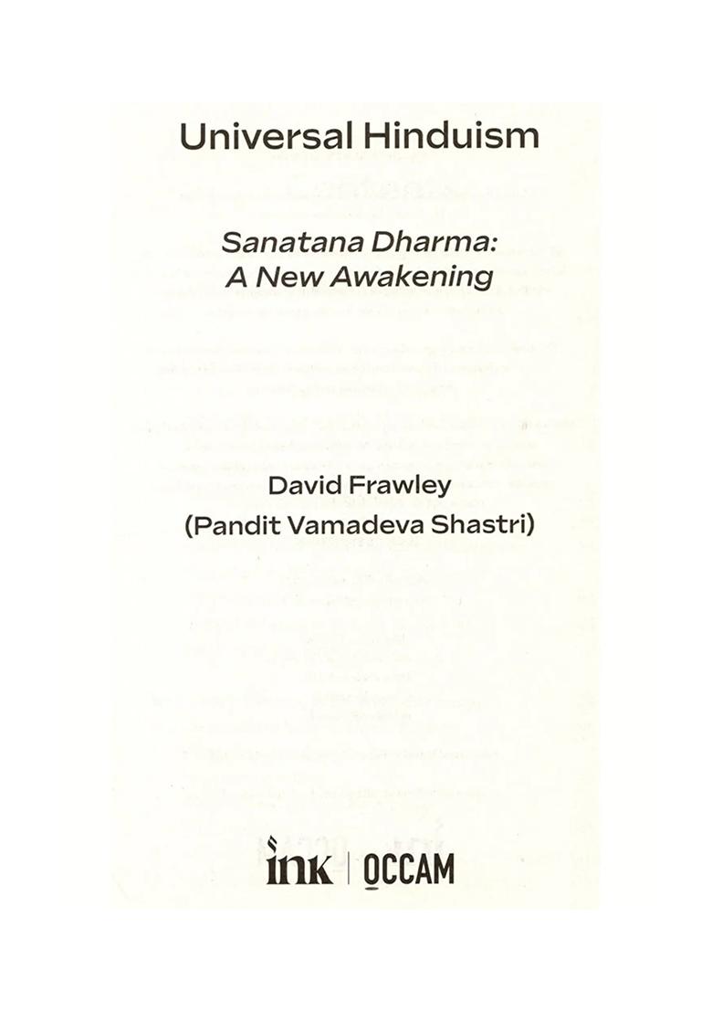 Universal Hinduism Sanatana Dharma: A New Awakening - Indya