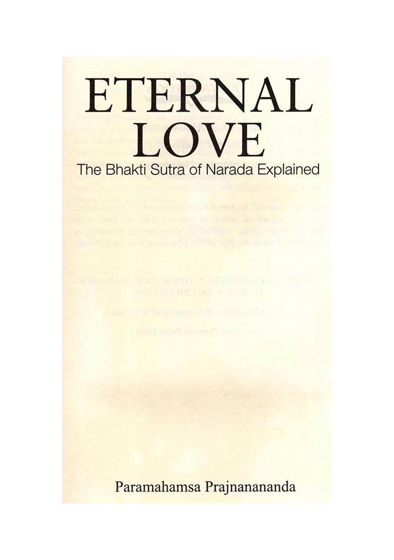 Eternal Love- The Bhakti Sutra Of Narada Explained - Indya