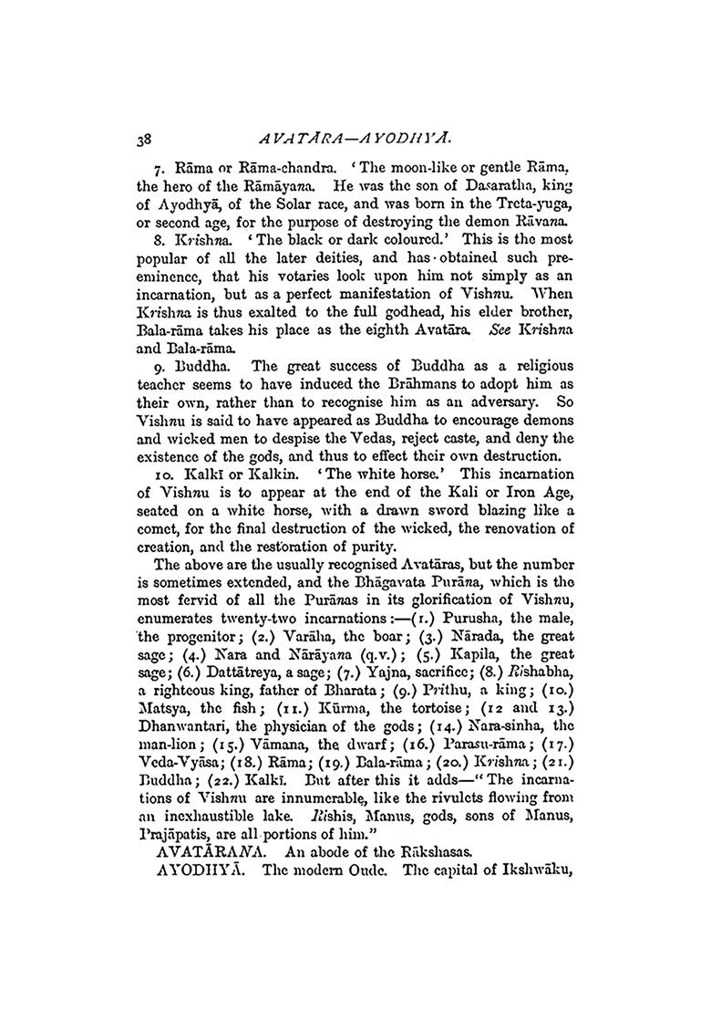 A Classical Dictionary Of Hindu Mythology And Religion, Geography, History, And Literature - Indya