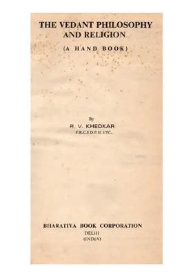 The Vedant Philosophy And Religion (An Book)