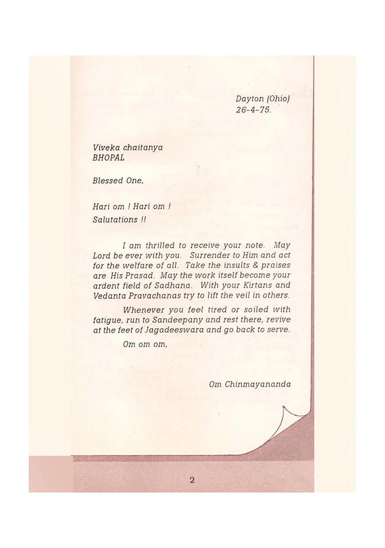 Vedanta Through Letters (Sadhana) Vol- 2 - Indya