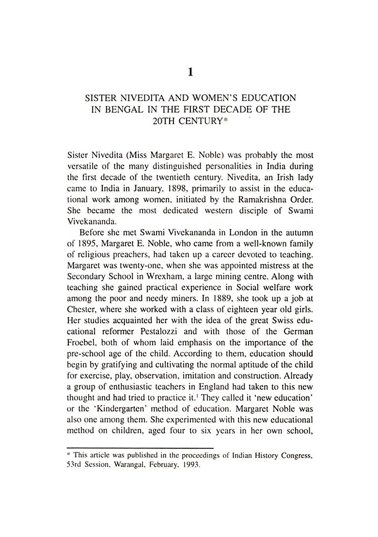 Glimpses Of The Past- Essays On Sister Nivedita And Her Contemporaries - Indya