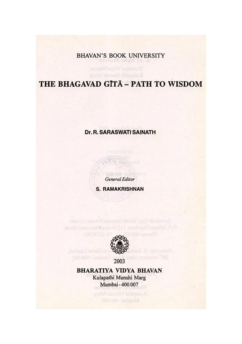 The Bhagavad Gita - Path To Wisdom - Indya
