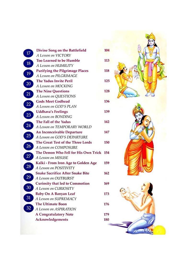 Illustrated Bhagavatam Tales To Inspire Young Minds: 32 Stories Of Lord Krishna, Lord Kalki, Yadus, Pandavas & Many More (Part- 7) - Indya