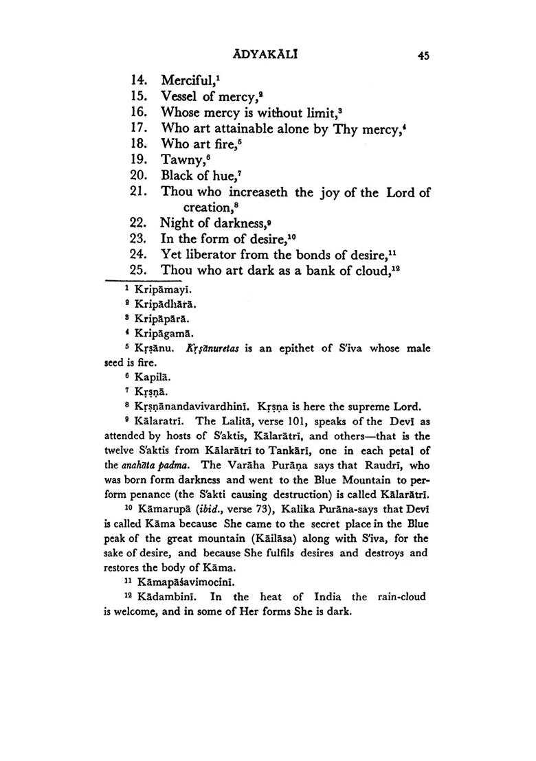 Hymns To The Goddess And Hymn To Kali - Indya