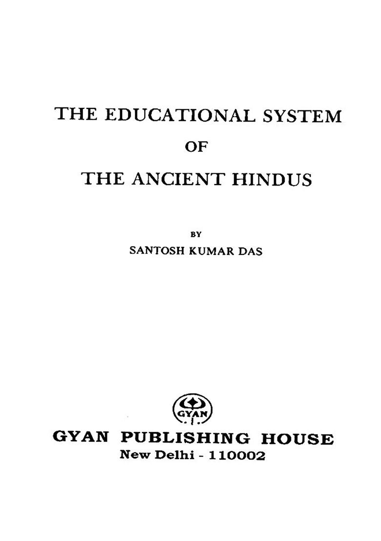 The Educational System Of The Ancient Hindus - Indya