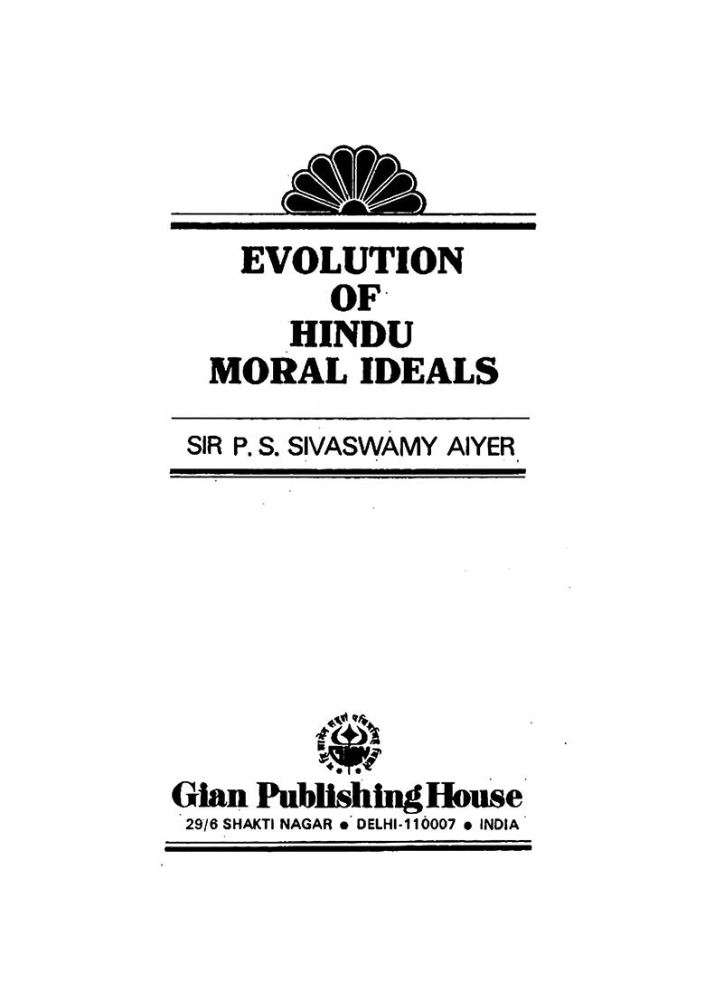 Evolution Of Hindu (Moral Ideals) - Indya
