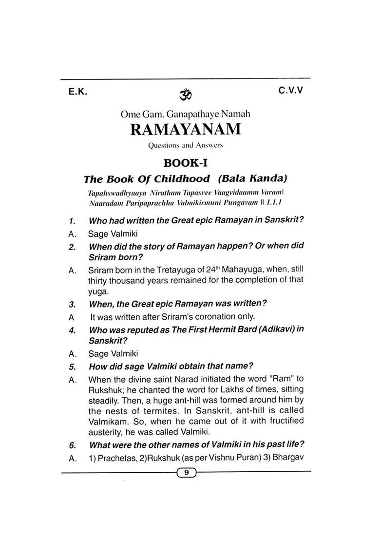 Ramayana (Questions & Answers) - Indya