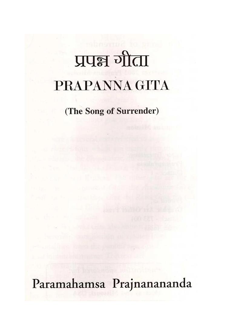 Prapanna Gita (The Song Of Surrender) - Indya