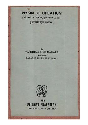 Hymn Of Creation (Nasadiya Sukta, Rigveda X.129) - An Old And Rare Book