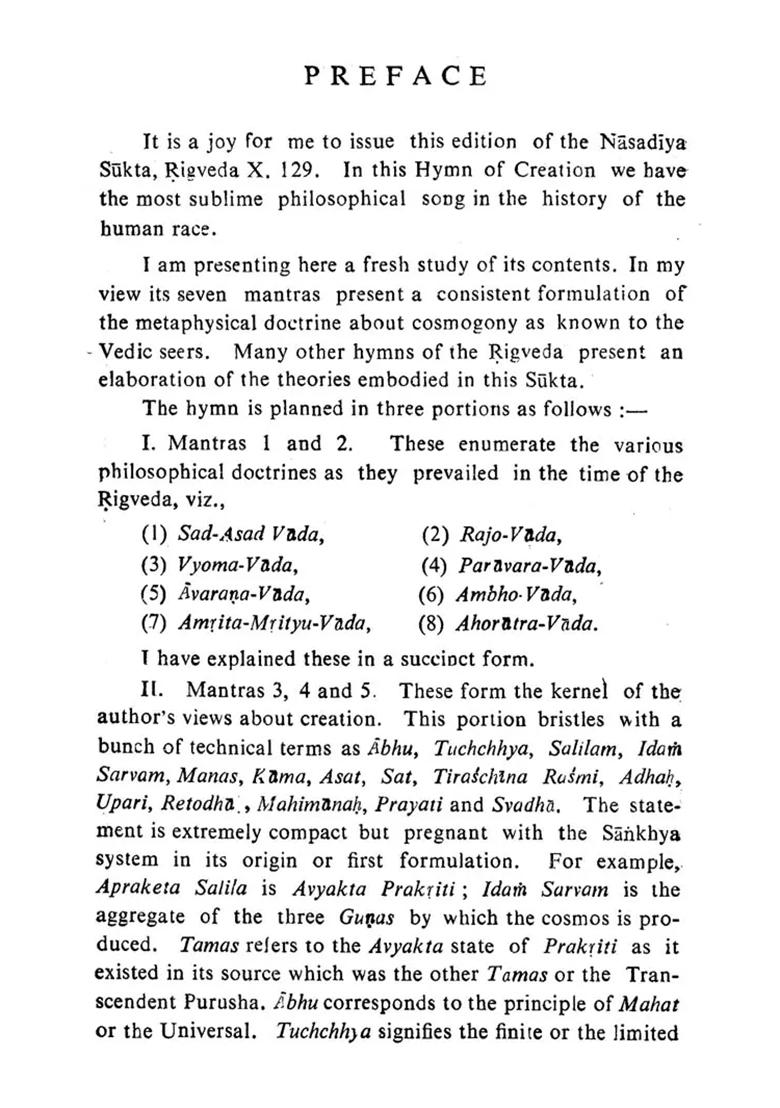 Hymn Of Creation (Nasadiya Sukta, Rigveda X.129) - An Old And Rare Book - Indya