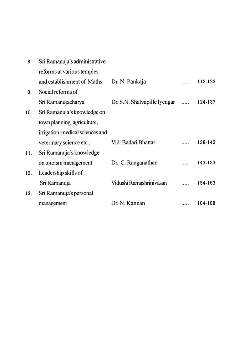 Managerial Ability Of Bhagavad Ramanuja (Seminar Proceedings) - Indya