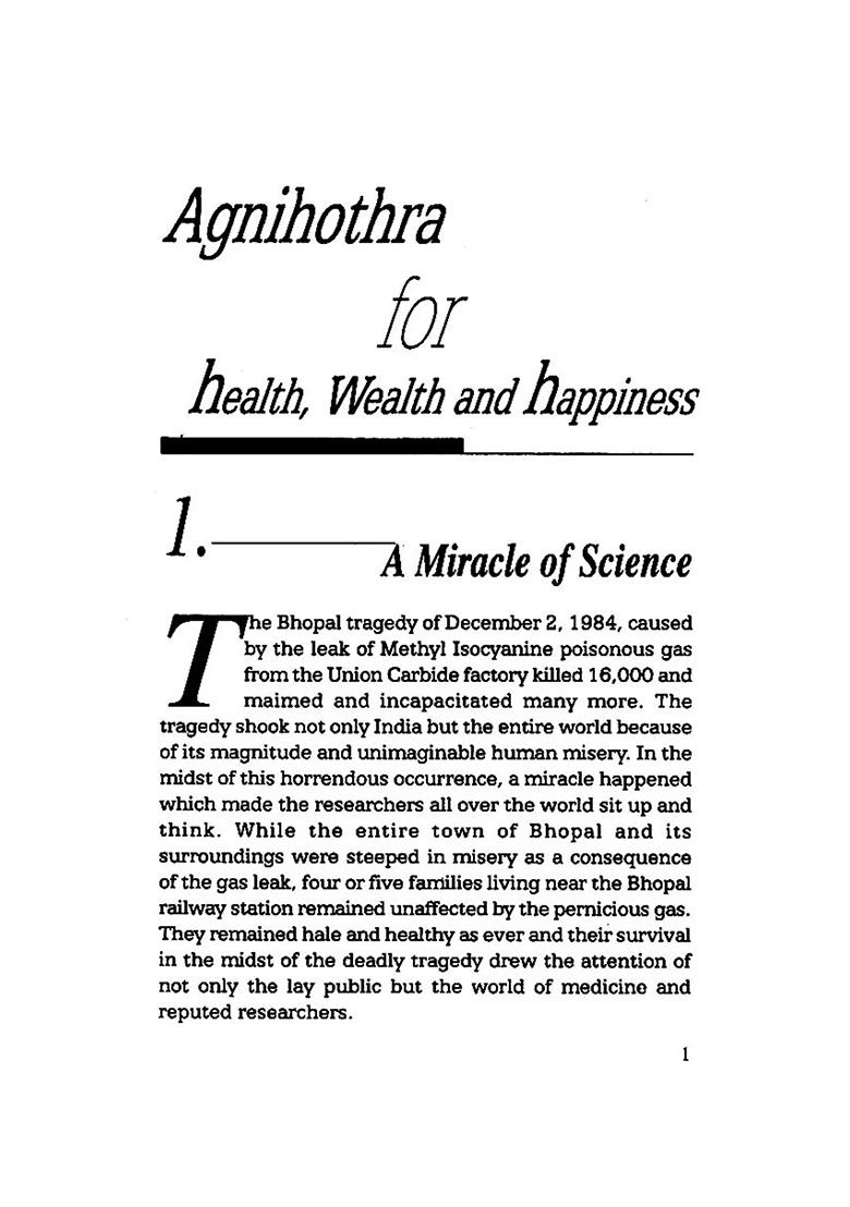 Agnihotra For Health, Wealth And Happiness (An Old And Rare Book) - Indya