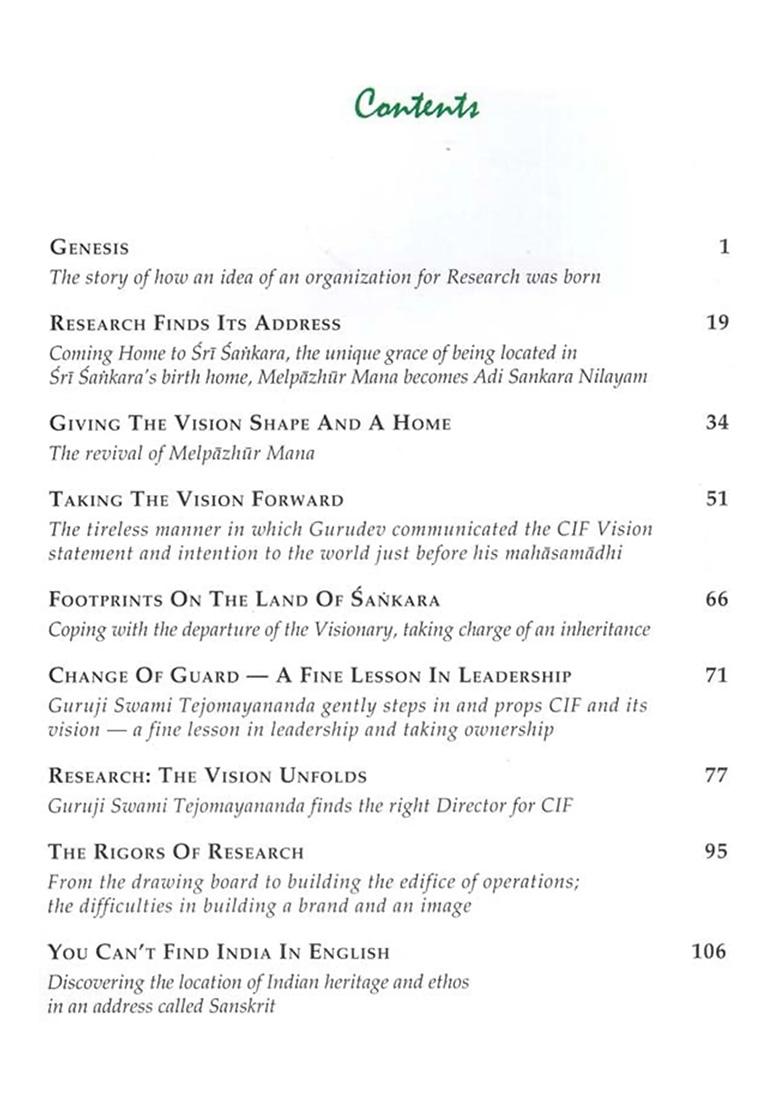 Unto Research- Chinmaya International Foundation- Restoring Indic Knowledge Traditions Through Global Networking - Indya