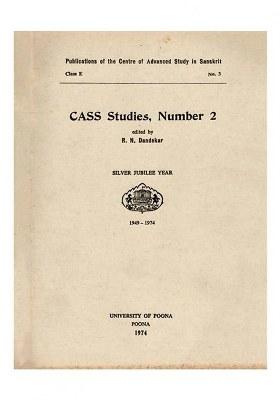 Cass Studies, No 2 Including Articles On Two Births Of Vasistha And Samavedic Tradition To Vedic Ritual (An Old And Rare Book)