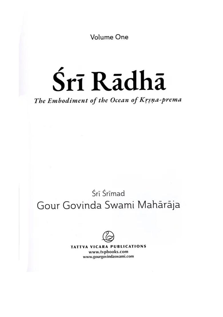 Sri Radha- The Embodiment Of The Ocean Of Krsna-Prema (Vol-1) - Indya