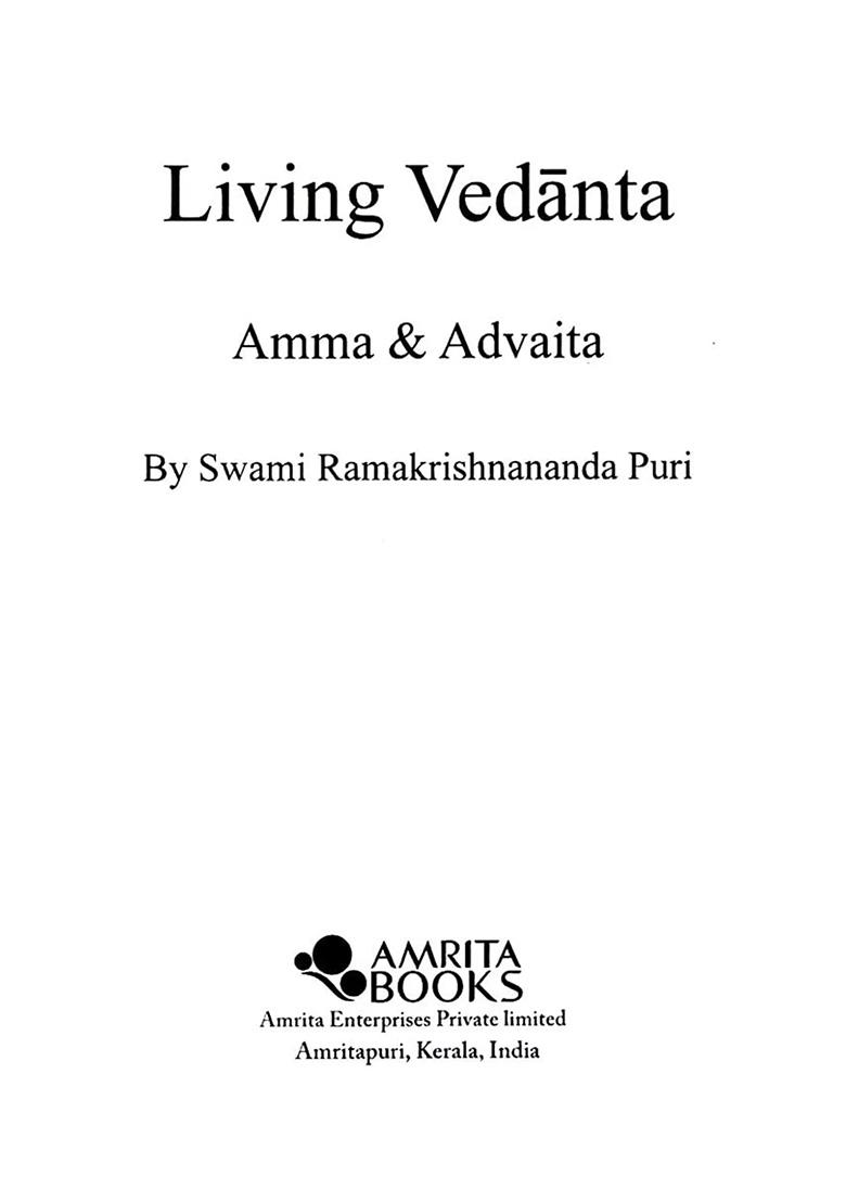 Living Vedanta (Amma And Advaita) - Indya