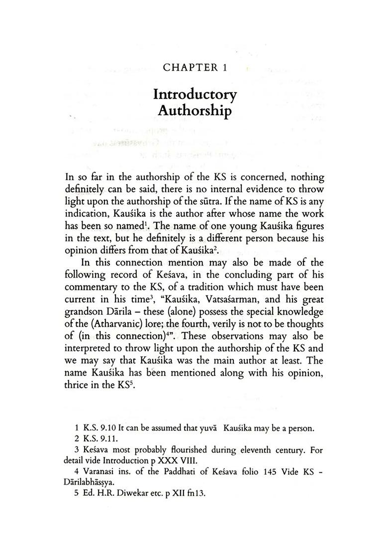 A Cultural Study Of The Kausikasutra Of Atharvaveda (An Old And Rare Book) - Indya