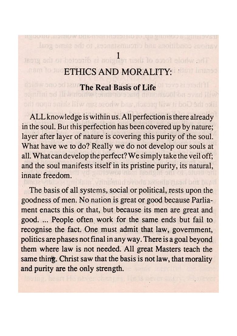 Swami Vivekananda On Universal Ethics And Moral Conduct (An Old And Rare Book) - Indya