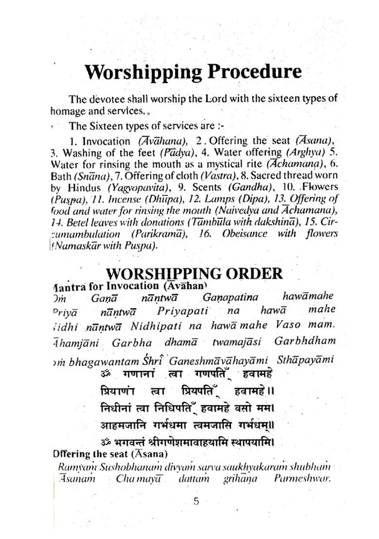 Ganesh Worship And Prayer- Ganesh Upasana (An Old And Rare Book) - Indya