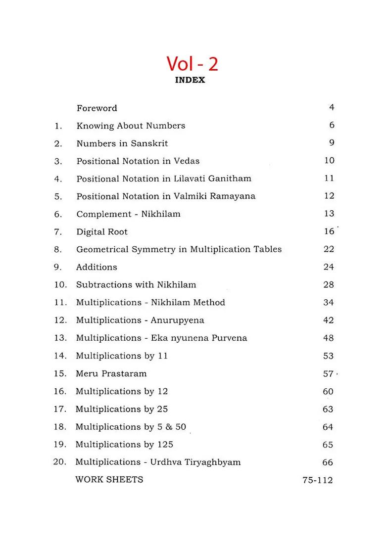 Vedic Mathematics With Work Sheets (Set Of 5 Volumes) - Indya
